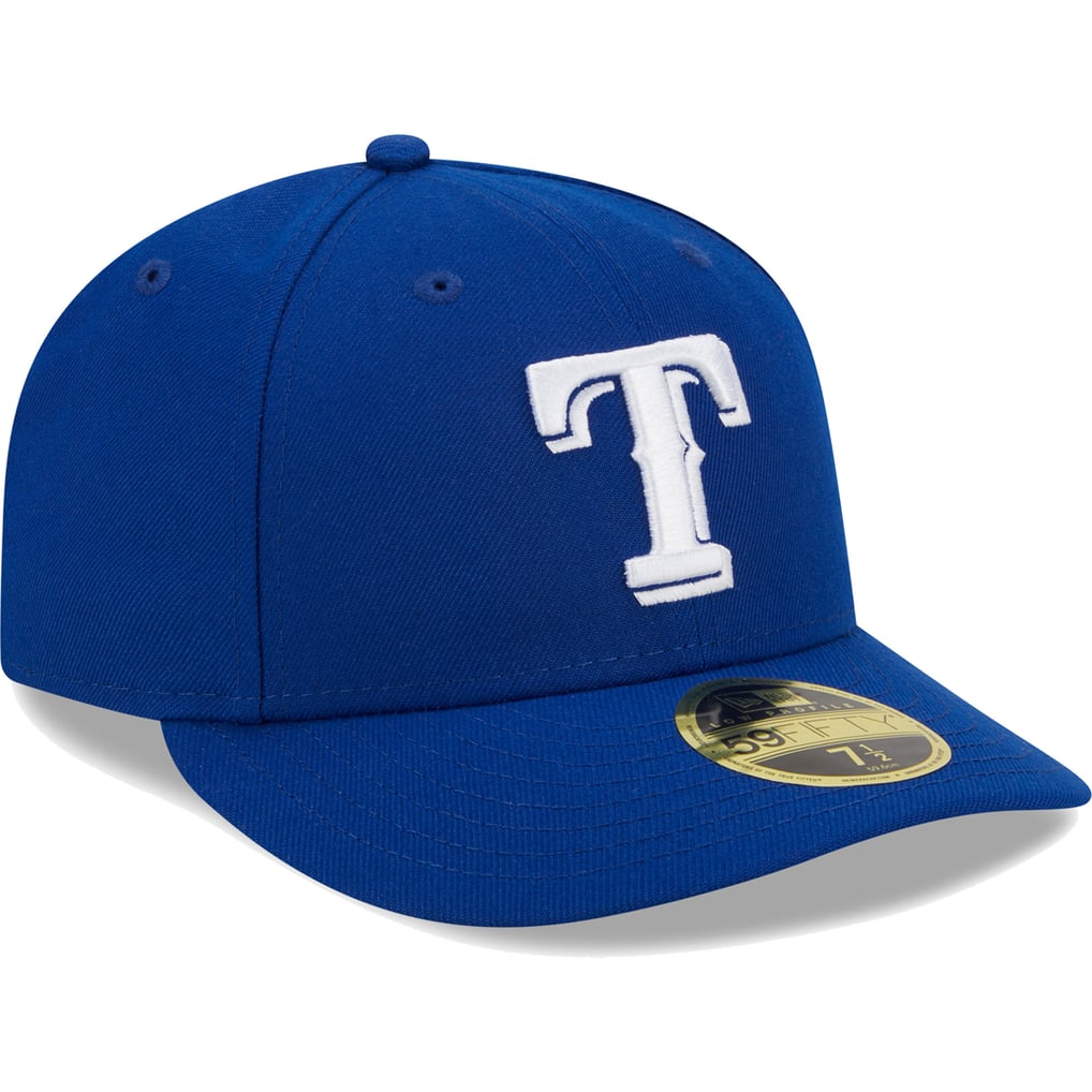  Texas Rangers New Era White Logo Low Profile 59FIFTY Fitted Hat - Royal